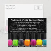Kleurrijke Nail-Poolse flessen, nagelzout Briefkaart (Voorkant / Achterkant)