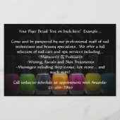 Kleurrijke Nail-Poolse flessen, nagelzout Flyer (Achterkant)