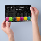 Kleurrijke Nail-Poolse flessen, nagelzout Flyer (Hand)