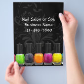 Kleurrijke Nail-Poolse flessen, nagelzout Flyer (Hand)