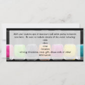 Kleurrijke Nail-Poolse flessen, nagelzout Kaart (Achterkant)