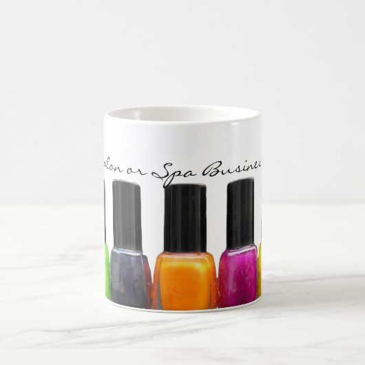 Kleurrijke Nail-Poolse flessen, nagelzout Koffiemok (Center)