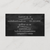 Kleurrijke Nail Salon Rainbow en Black Rococo Visitekaartje (Achterkant)