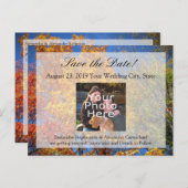 Kleurrijke najaarbomen sparen de Datum Aankondigingskaart (Voorkant / Achterkant)