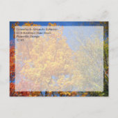 Kleurrijke najaarbomen sparen de Datum Aankondigingskaart (Achterkant)