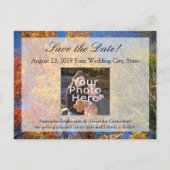 Kleurrijke najaarbomen sparen de Datum Aankondigingskaart (Voorkant)