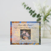 Kleurrijke najaarbomen sparen de Datum Aankondigingskaart (Staand voorkant)