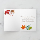 Kleurrijke najaarsvulling voor Thanksgiving Kaart (Binnen)