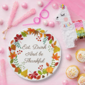Kleurrijke najaarsvulling voor Thanksgiving Papieren Bordje (Feest)