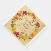 Kleurrijke najaarsvulling voor Thanksgiving Servet (Hoek)