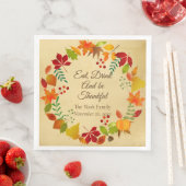 Kleurrijke najaarsvulling voor Thanksgiving Servet (Insitu)