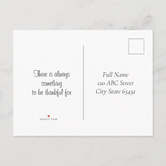 Kleurrijke najaarsvulling voor Thanksgiving Uitnodiging Briefkaart (Achterkant)