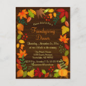 Kleurrijke najaarsvulling voor Thanksgiving Uitnodiging Briefkaart (Voorkant)