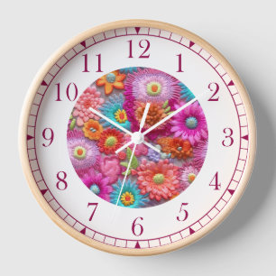 Kleurrijke namaakborduurwerk bloemendecoratie voor