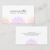 Kleurrijke Namaste Yoga Tribal Patroon Visitekaartje (Voorkant / Achterkant)