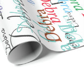 kleurrijke namen. aangepaste multicolverkleuringen cadeaupapier (Rol Hoek)