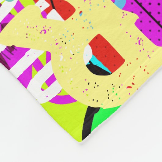 Kleurrijke namen Gerepliceerde Kunstpatroon Typogr Fleece Deken (Hoek)