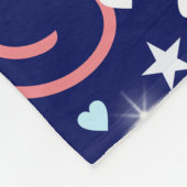 Kleurrijke Namen Schattige Hearts en Stars all-ove Fleece Deken (Hoek)