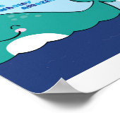 Kleurrijke Narwal illustratie - Ocean Animal Art Poster (Hoek)