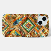 Kleurrijke Native American Print iPhone Case (Achterkant (horizontaal))