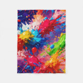 Kleurrijke natte verf splash ontwerp fleece deken (Voorkant)