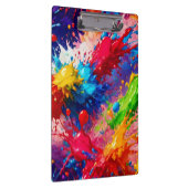 Kleurrijke natte verf splash ontwerp klembord (Rechts)