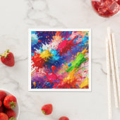 Kleurrijke natte verf splash ontwerp servet (Insitu)