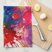 Kleurrijke natte verf splash ontwerp theedoek (Quarter Fold)