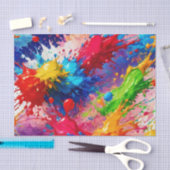 Kleurrijke natte verf splash ontwerp tissuepapier (Craft)
