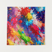Kleurrijke natte verf splash ontwerp wandkleed (Voorkant (horizontaal))