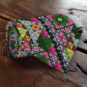 Kleurrijke Natuur Abstract Patroon Stropdas