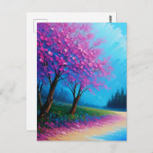 Kleurrijke Natuur Art Briefkaart (Voorkant / Achterkant)