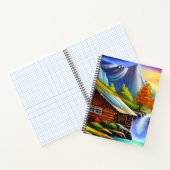 Kleurrijke Natuur Dromerige Landschap Waterverf Ar Notitieboek (Binnen)
