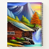 Kleurrijke Natuur Dromerige Landschap Waterverf Ar Notitieboek (Achterkant)