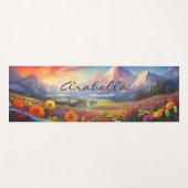 Kleurrijke Natuur- en bergmeditatie Yogamat (Voorkant (horizontaal))