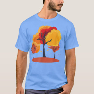 Kleurrijke Natuur Forest Leaves Autumn Trees Herfs T-shirt