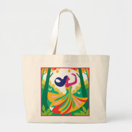 Kleurrijke Natuur-geïnspireerde Canvas tas