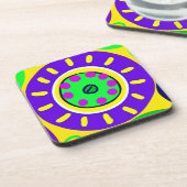 Kleurrijke Natuur paletpatroon Bier Onderzetter (Linkerzijde)