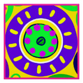 Kleurrijke Natuur paletpatroon Perfect Poster (Voorkant)