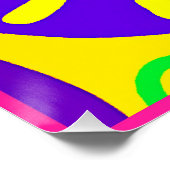 Kleurrijke Natuur paletpatroon Perfect Poster (Hoek)