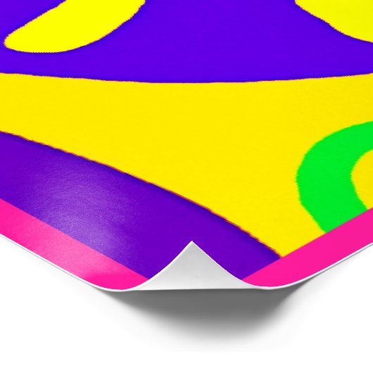 Kleurrijke Natuur paletpatroon Perfect Poster (Hoek)