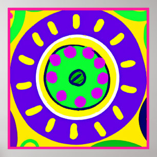 Kleurrijke Natuur paletpatroon Poster