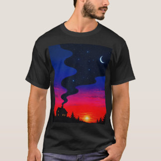Kleurrijke natuur t-shirt