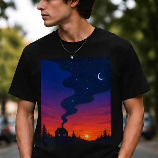 Kleurrijke natuur t-shirt