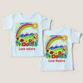 Kleurrijke Natuur Tekening voor Natuur Lovers (Ontwerp Voorkant & Achterkant)