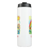 Kleurrijke Natuur Tekening voor Natuur Lovers Thermosbeker (Voorkant)