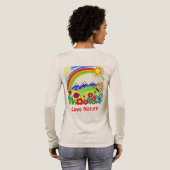 Kleurrijke Natuur Tekening voor Natuur Lovers Tri-Blend Shirt (Achterkant)