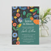 Kleurrijke natuurliefde in Bloom Vrijgezellenfeest Kaart (Staand voorkant)