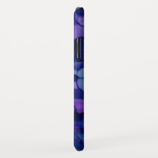 Kleurrijke Navy Paarse Alcohol Ink Textuur Monogra Case-Mate iPhone Case (Achterkant/rechts)