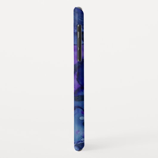 Kleurrijke Navy Paarse Alcohol Ink Textuur Monogra Case-Mate iPhone Case (Achterkant/links)